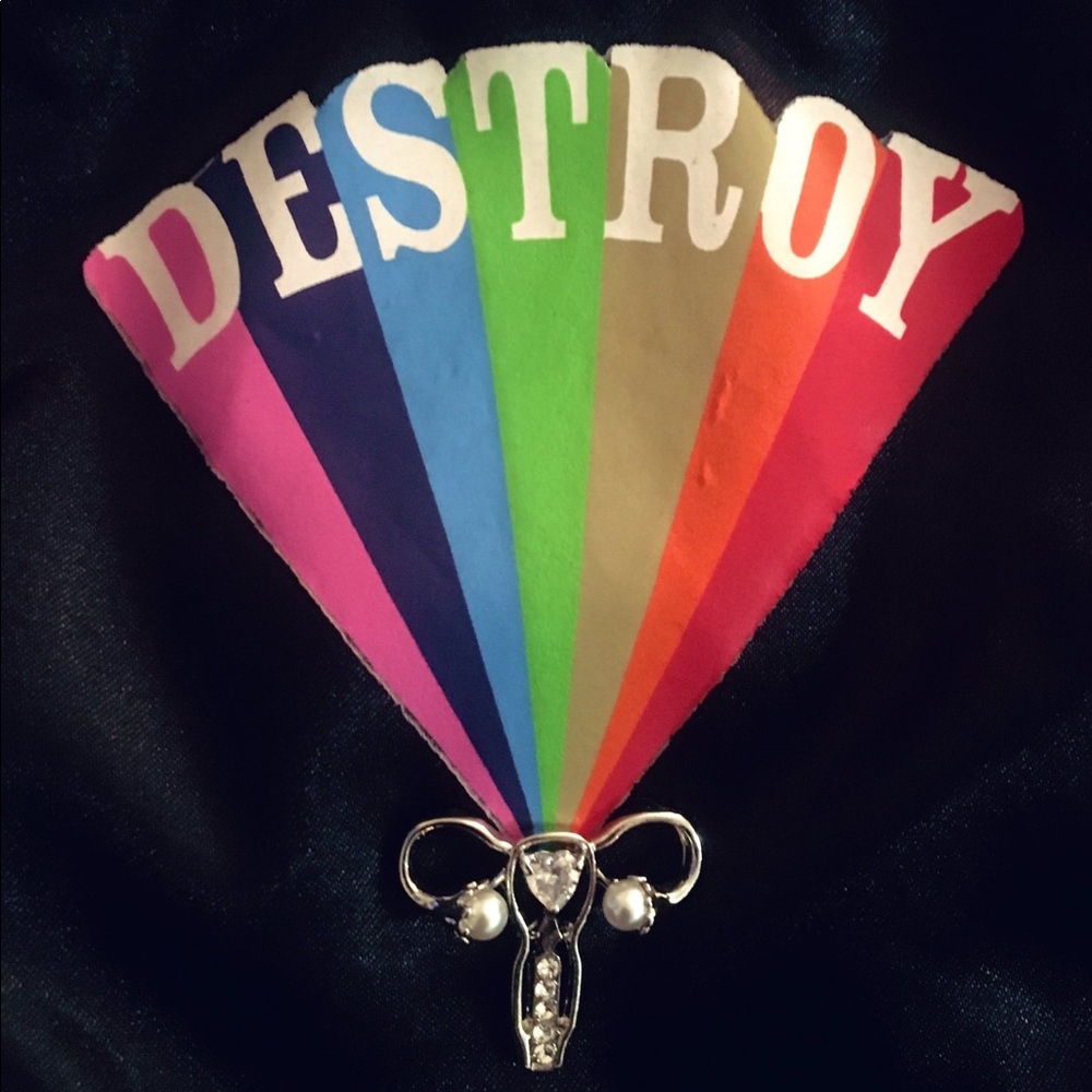 Girl Power Lemniscate Infinity Power Heart Uterus Ovaries Pearl anatomy Pin